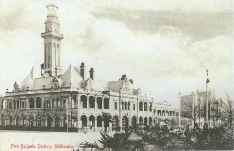 Fire Brigade Station, East Melbourne, c1908