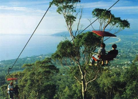 The Chairlift at Arthur's Seat the highest point on the Mornington Peninsula, co