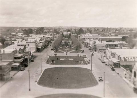 Main Street from the water tower, Bairnsdale