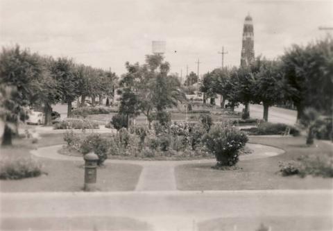 The gardens from band rotunda, Bairnsdale