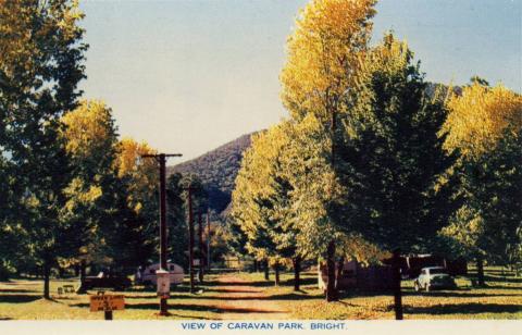 View of caravan park, Bright