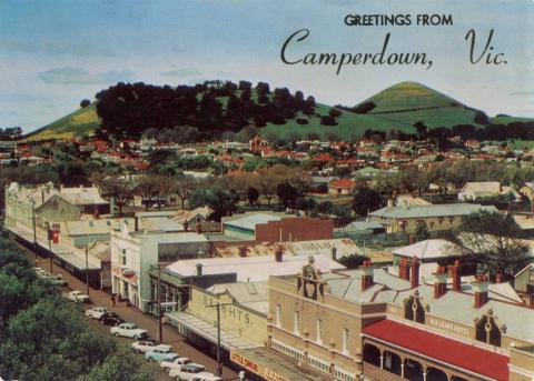 View from the Clock Tower showing the Mounts Sugarloaf and Leura, Camperdown