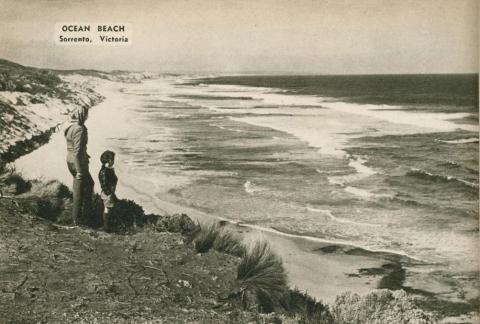 Ocean beach, Sorrento, 1954