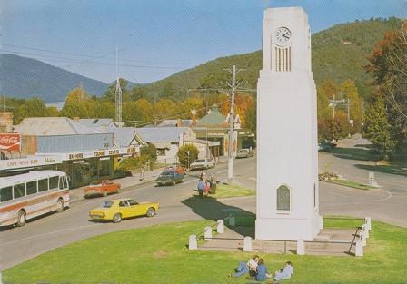 Memorial Clock Tower, Bright