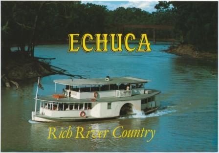 PS Canberra making one of its regular trips on the Murray River, Echuca