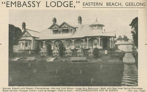 Embassy Lodge, Geelong, 1947-48