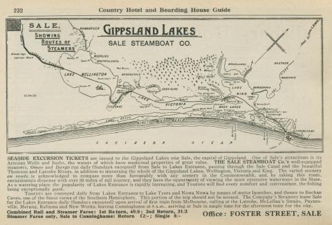 Showing Routes of Steamers, Sale, 1918-20