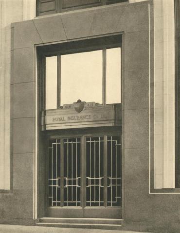 Royal Insurance Building, the main doorway, Melbourne, 1940