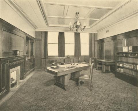 Royal Insurance Building, board room and manager's office, Melbourne, 1940