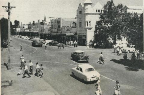 Reid and Murphy Streets, Wangaratta, 1960