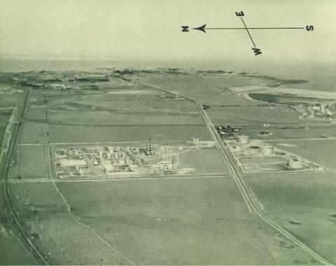 Aerial view of the Altona Refinery, 1949