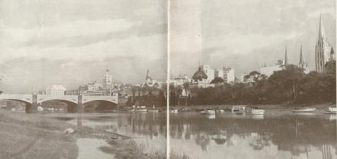 Melbourne from across River Yarra, 1934