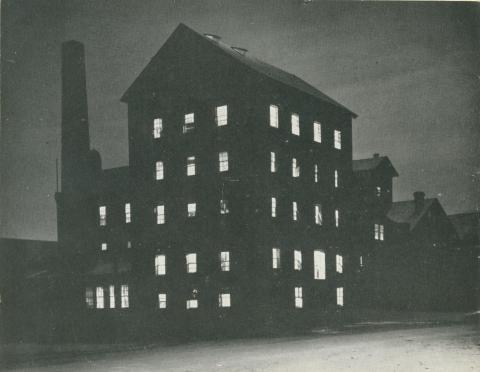 Night lights of the town, Echuca, 1950