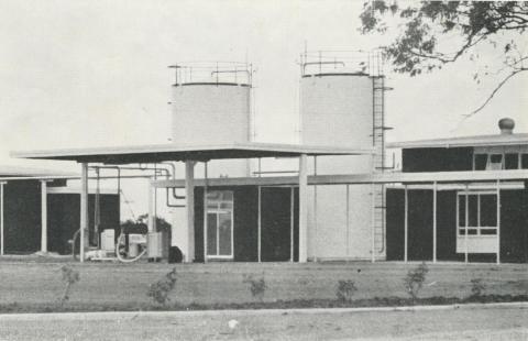 Storage vats at Petersville's Echuca Butter Factory, 1968