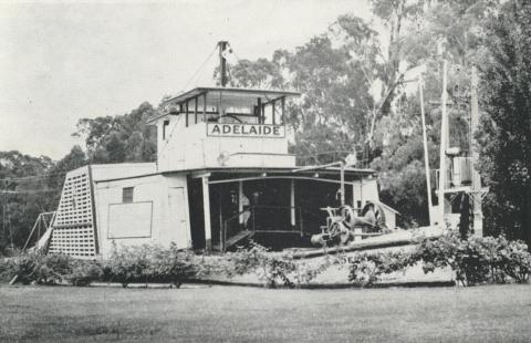 P.S. Adelaide (1866) preserved in Hopwood Gardens, Echuca, 1968