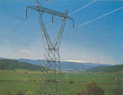 330, 000 volt power line from the Snowy scheme, 1971