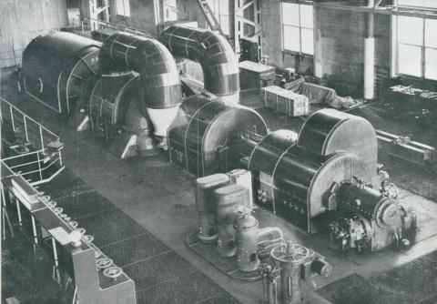 50,000 kilowatt generator, Yallourn power statiion, 1954