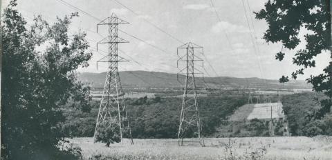 Yallourn-Melbourne electricity transmission lines, 1954