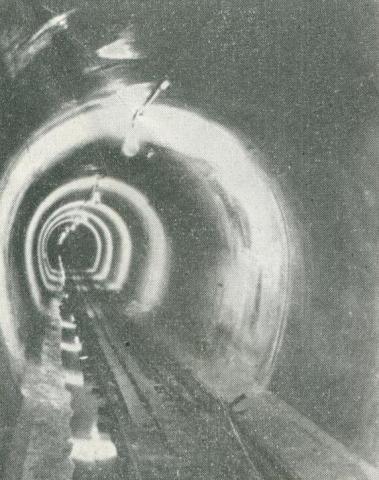 Concrete Tunnel at Mount Little Joe, Upper Yarra Dam, 1954