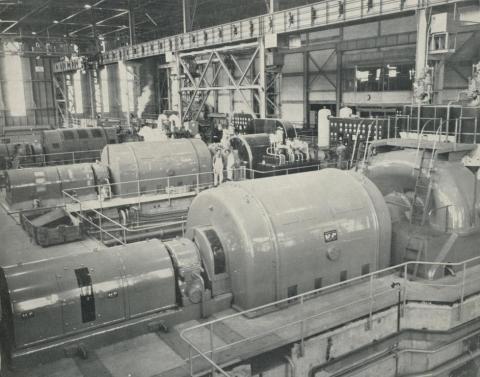 Power Station turbine room, Morwell, 1959