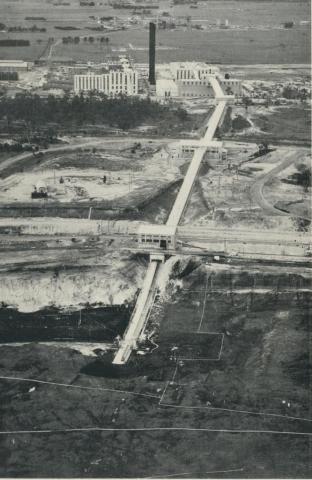 Coal conveyor system from the Morwell open cut, 1959