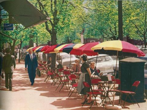 Pavement Cafe, Collins Street, Melbourne, c1958