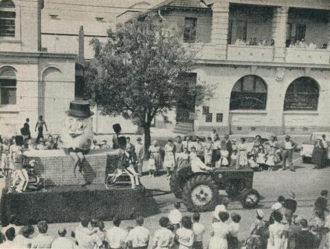 A Float in Wheat, Oats and Wool Festival Procession, Horsham, 1960