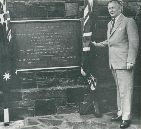 Opening of the Upper Yarra Reservoir, 1958