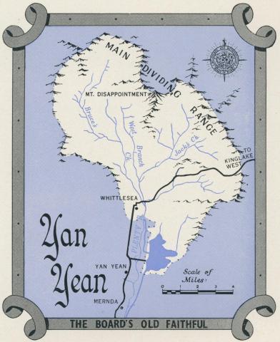 Map Yan Yean Reservoir, 1960