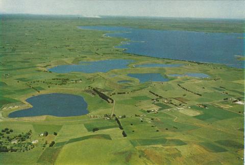 Aerial view od the Western District Lakes, 1958