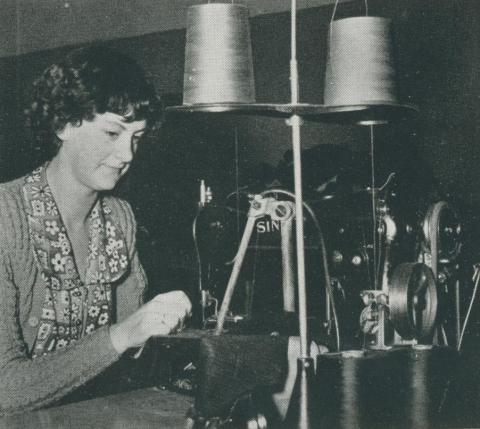 Clothing manufacture, Korumburra, 1955