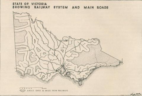 Victorian Railway System and Main Roads, 1944