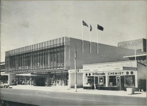 Frontage of the new Ball & Welch Store, 10 Playne Street, Frankston, 1961