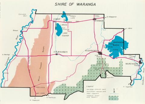 Map of the Waranga Shire, 1967