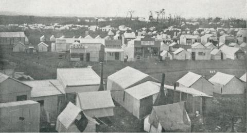 The temporary township where the mine now stands, Wonthaggi