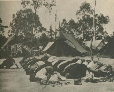 Pakistan and Malay contingents at the Pan-Pacific jamboree, Wonga Park, 1950