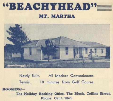 Beachyhead, Mount Martha, 1949