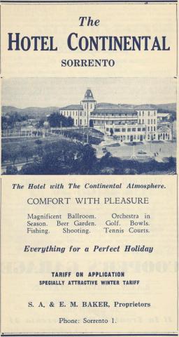 Hotel Continental, Sorrento, 1949