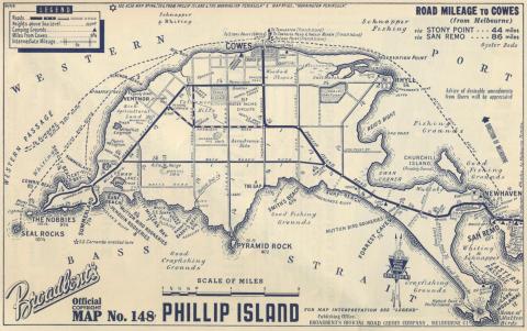 Map Phillip Island, 1949