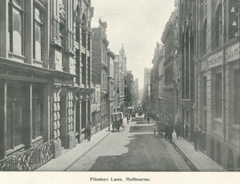 Flinders Lane, Melbourne, 1900