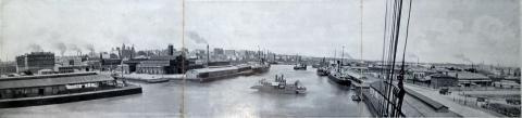 Panoramic view of Melbourne and the Yarra, 1900