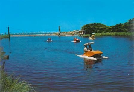 Paddle boats and footbridge, Lorne