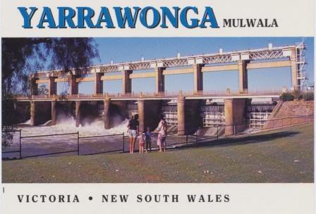 Yarrawonga Weir on the Murray River completed in 1939