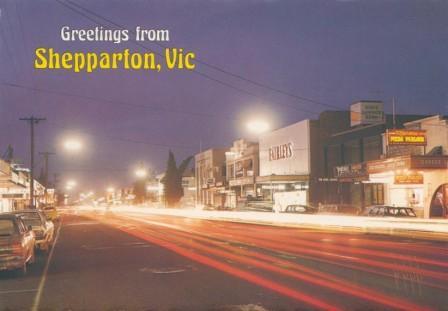 Wyndham Street at night, Shepparton