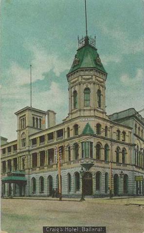 Craig's Hotel, Ballarat, c1910