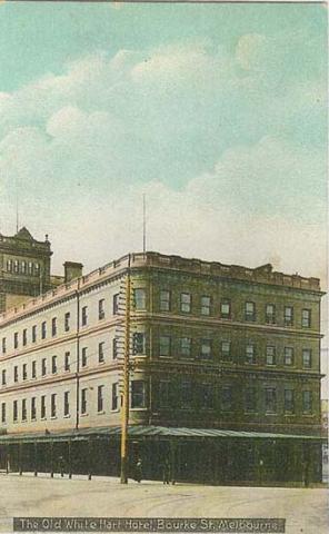 The Old White Hart Hotel, Bourke Street, Melbourne, c1908