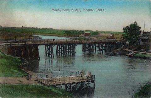 Maribyrnong Bridge, Moonee Ponds, 1910