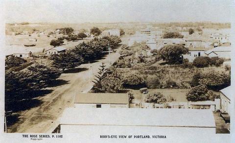 Bird's eye view of Portland, c1920