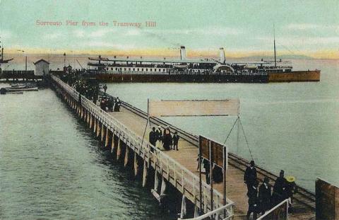 Sorrento Pier from the Tramway Hill, 1905