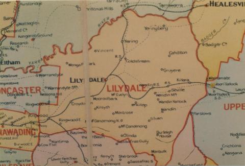 Lillydale shire map, 1924